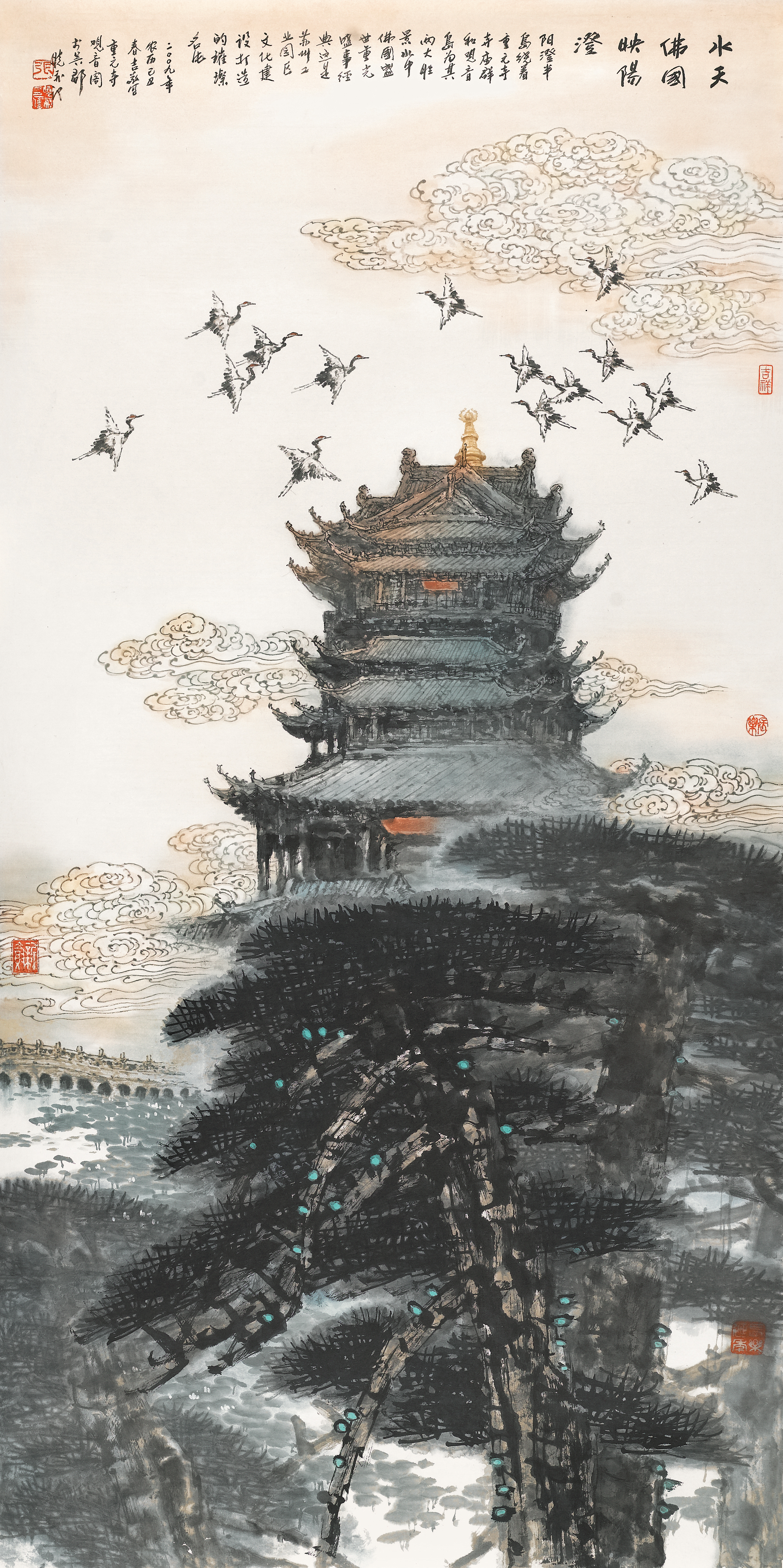 张晓飞:水天佛国映阳澄